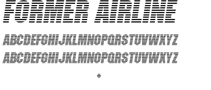 Former Airline font